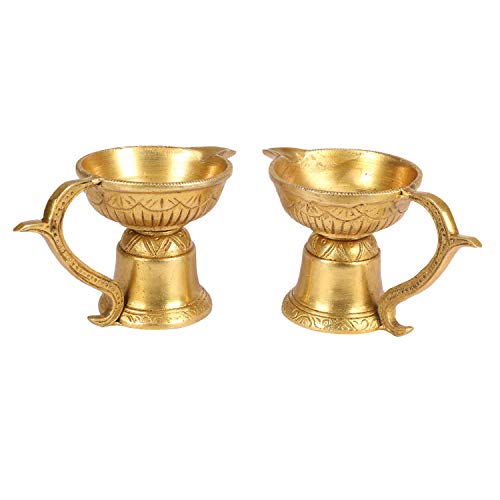 Kartique Brass Om Oil Diya with Handle - Image 3