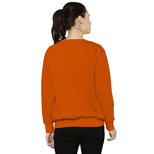 Mack JONNEY Women's Fleece Round Neck Regular Fit Orange Sweatshirts (Pack of 1)-MACK638325 (2XL) - Image 2
