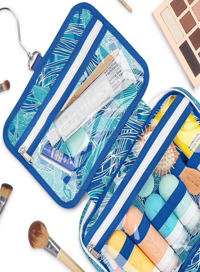 Eco Sun Hanging Travel Toiletry Bag - Designed in Hawaii - Water-resistant Travel Organizer for Bathroom Accessories (Teal Tropic) - Image 2