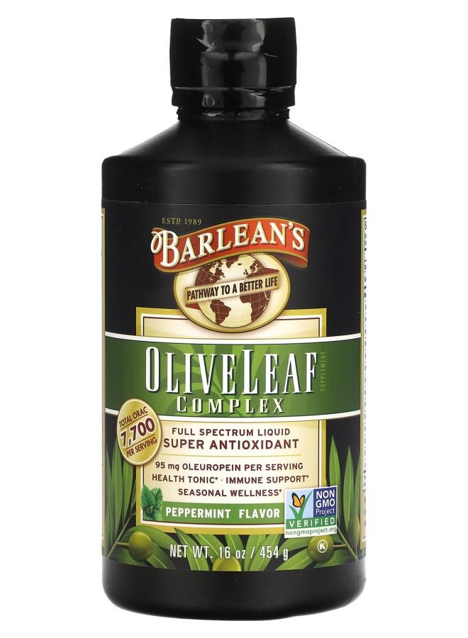BARLEAN'S Olive Leaf Complex Peppermint 16 oz (454 g) 
