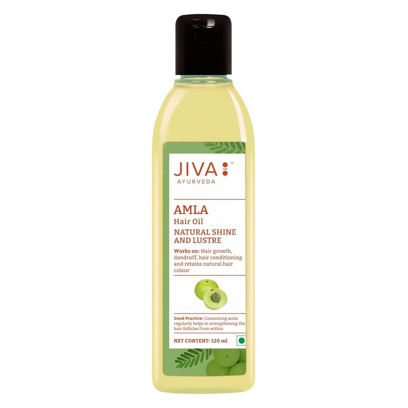 Jiva Amla Oil 120 ml  100 Pure  Natural  Nourishes Hair Retain Hair Moisture  Helps With Dandruff  Hair Loss  Suitable For All Hair Types Pack of 4 - Image 2
