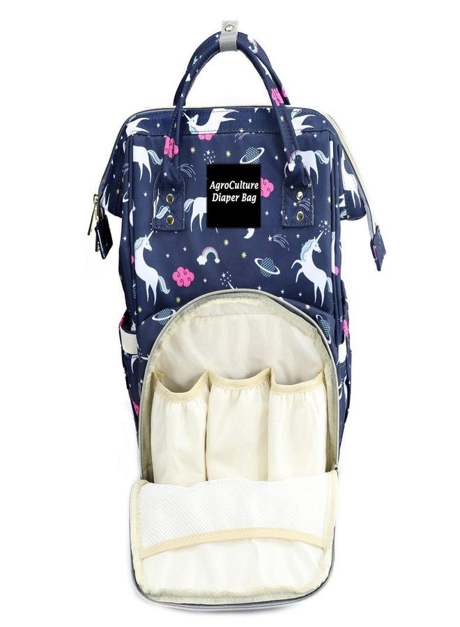 Tip 'n' Top Baby Diaper Bag Kids Travelling Bag with Insulated Bottle Pockets for Toddlers & Infants (Unicorn Blue) - Image 2