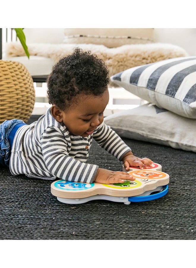 Baby Einstein - Hape Magic Touch Drums Wooden Musical Toy, Drum Set with Magic Touch Technology, Volume Control & Classical Tunes, Ages 6 Months+ - Image 1