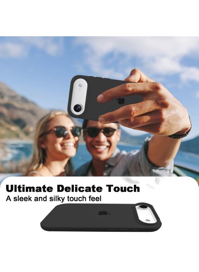 أوللاي حافظة واقية لهاتف iPhone 17 Air، مصنوعة من مادة السيليكون، مقاومة للصدمات مع حماية عدسة الكاميرا وتغطية زر التحكم، غطاء واقي للهاتف المحمول مضاد للصدمات، متوافق مع ملحقات MagSafe، أسود - Image 5