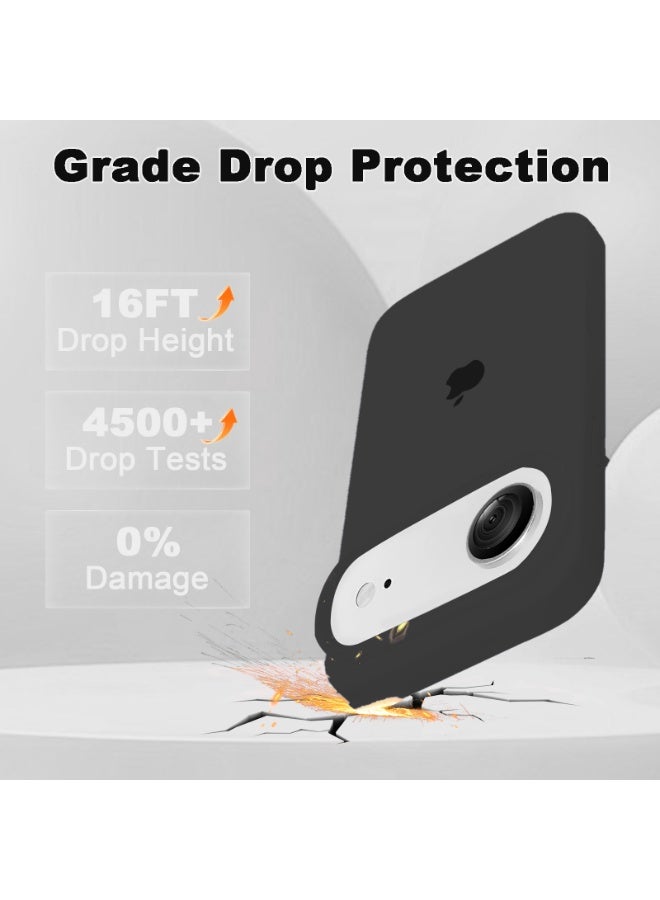 أوللاي حافظة واقية لهاتف iPhone 17 Air، مصنوعة من مادة السيليكون، مقاومة للصدمات مع حماية عدسة الكاميرا وتغطية زر التحكم، غطاء واقي للهاتف المحمول مضاد للصدمات، متوافق مع ملحقات MagSafe، أسود - Image 2