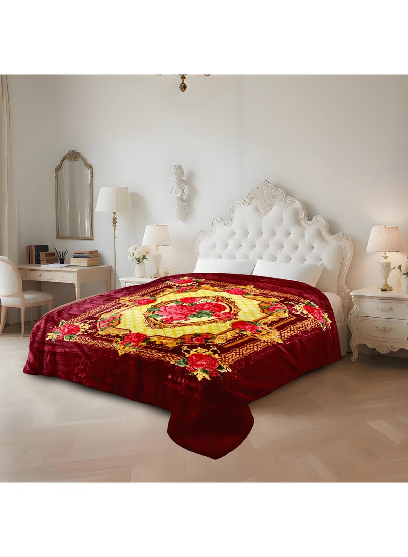 بطانية راشيل مزدوجة الطبقات 200×240 سم، ناعمة للغاية، دافئة وخفيفة الوزن - مضادة للحساسية، مناسبة لجميع المواسم للاستخدام المنزلي والفندقي