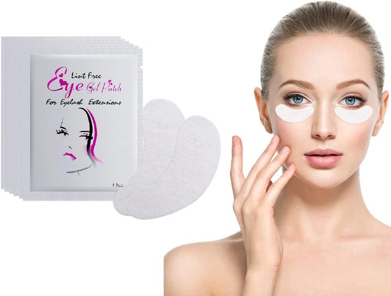 50 Pairs Under Eye Gel Pads Lint Free Skin Friendly Under Eye Patches Lash Pads for Eyelash Extension Treatment