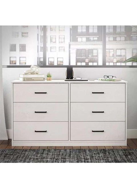 Versatile White MDF Unit Drawers by Alhome 136x85 cm