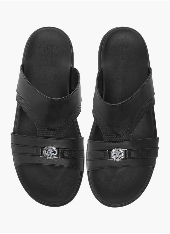 LBL by Shoexpress Textured Arabic Slip-On Sandals  - Image 1