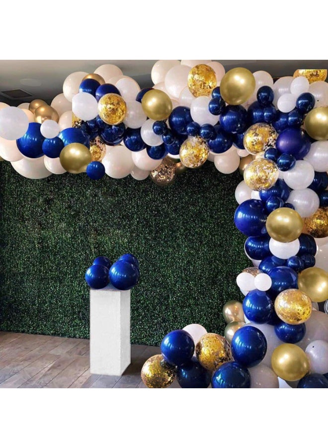 Balloons 54 Pieces navy blue and gold metallic set with gold confetti balloons party balloons Ramadan decorations - Image 3