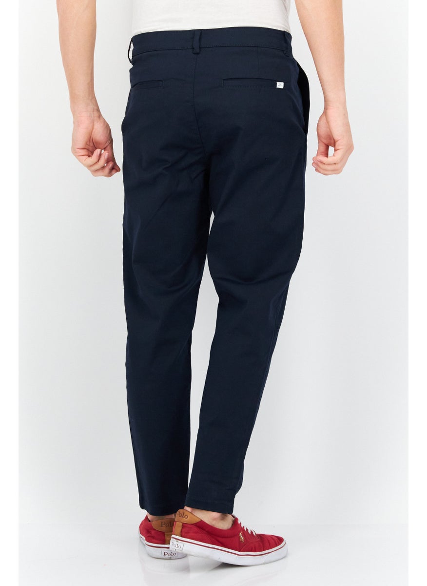 Selected Homme Men Slim Fit Solid Stretchable Chino Pants, Dark Sapphire  - Image 2