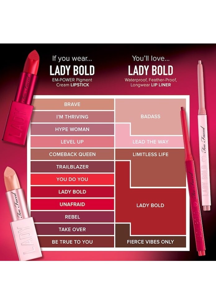 Too FacedCosmetics - Too Faced Lady Bold Cream Lipstick 3.9 G - Image 1