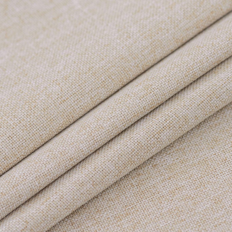 UPOPO Beige Tier Curtains over Sink Linen Textured Kitchen Window 24 inches Long Privacy Cabinet Caravan Small Short Cafe Curtains Bathroom Basement Living Room Half Window Mini Curtain 2 Panels Grommet Top - Image 2