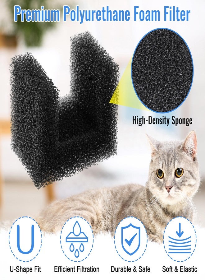 Enhon 20 Pack Foam Filters Replacement for Pet Fountains Compatible with Petsafe Viva 64oz & 140oz, Cat Dog Drinking Water Fountain Sponge Filters for Debris Removal, Pump Protection & Filtration - Image 4