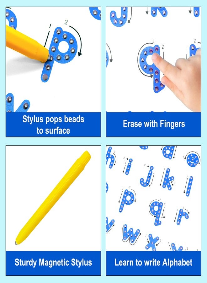 VGRASSP Magnetic Lowercase Alphabet Magpad Toy for Kids with Stylus - Educational Erasable Writing Board for Early Learning English Practice - Interactive Tracing Pad - Color As Per Stock - Image 4