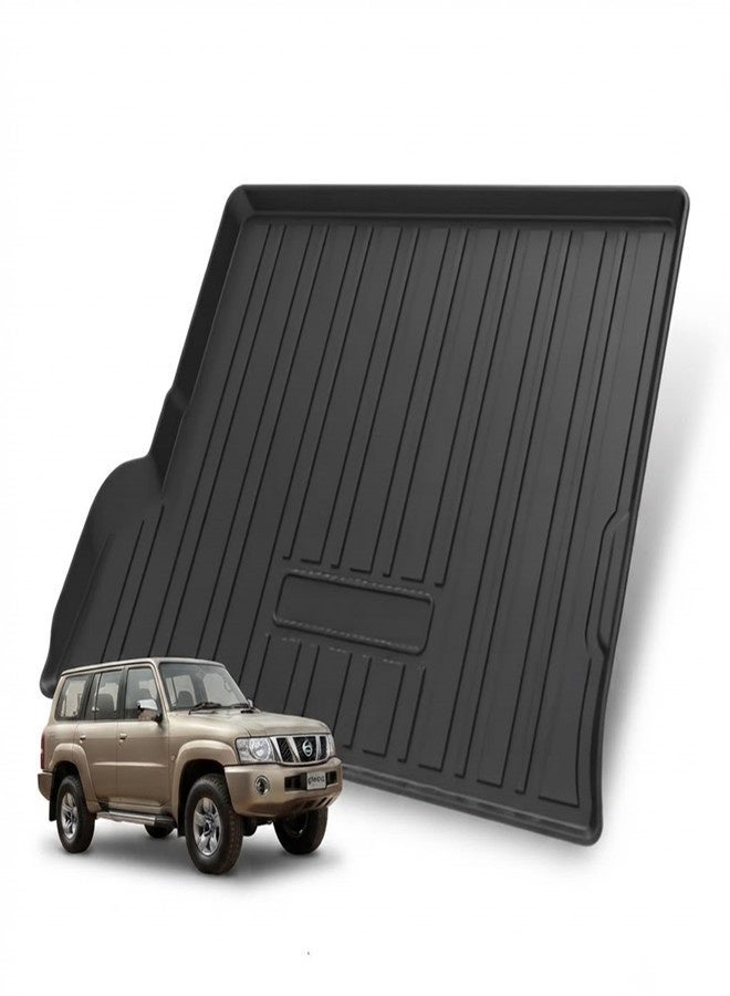 PatroI Y61 Trunk Mat, Heavy-Duty Car Trunk Mat for Patrol Y61 Safari, All-Weather Cargo Liner, Black, Patrol Accessories - Image 1