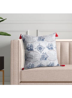 Wakefit Wakefit Cushion Covers | Cotton Fabric | Nautical | 16x16 inch | Sofa Pillow Cover Set of 3  - Image 2