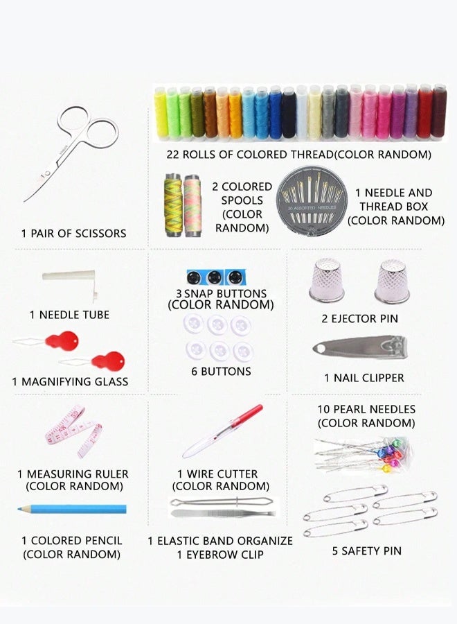 Mini Sewing Kit 98 Pieces Sewing Tools for Beginners, Plus Emergency Sewing Needs - Image 3