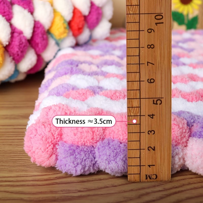 Pink Purple 40x40cm Handmade Square Cushion Soft Plush For Living Room Sofa Bedroom Car Decor - Image 4