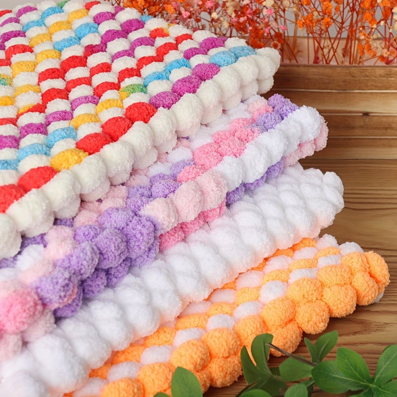 Pink Purple 40x40cm Handmade Square Cushion Soft Plush For Living Room Sofa Bedroom Car Decor - Image 5