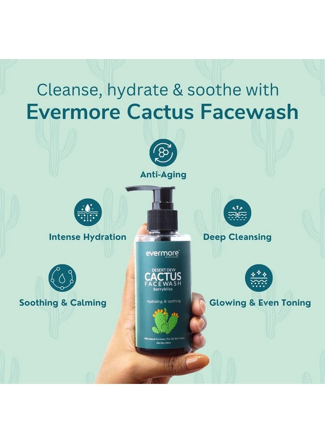 Evermore Mexican Cactus Facewash 150ml | For Summers | Deep Cleansing, Hydrating, Oil Control | Cactus & Mulberry Extracts | For All Skin Types - (Pack of 1) - Image 2