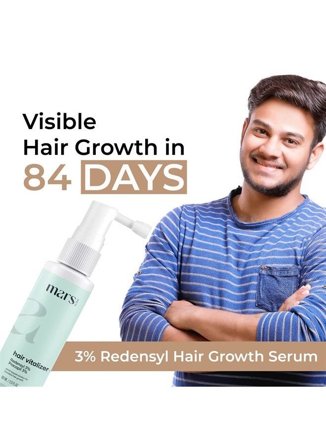 mars by GHC - Hair Growth Serum With Advanced 3% Redensyl & Procapil, Biotin & Saw Palmetto, Hair Fall Control & Growth (60ml) - Image 1