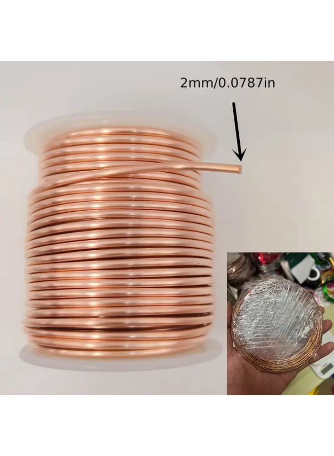 1 Pc 2mm Diameter 32ft Pure Copper Wire Soft Solid for Jewelry Making Electronics - Image 1