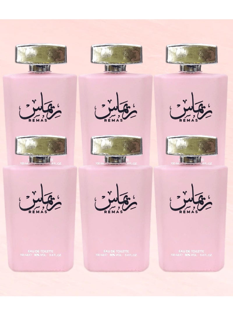 remas 6 Pieces Remas Perfume 100 Ml EDT - Image 1