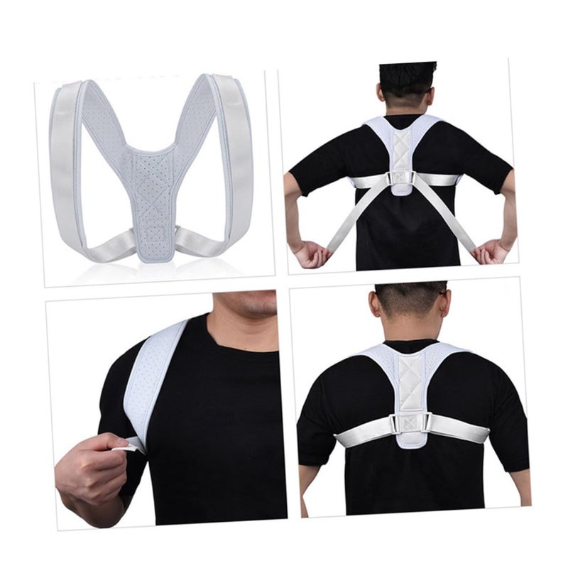 Adjustable Posture Corrector Back Brace For Men Women Black Lumbar Support - Image 5