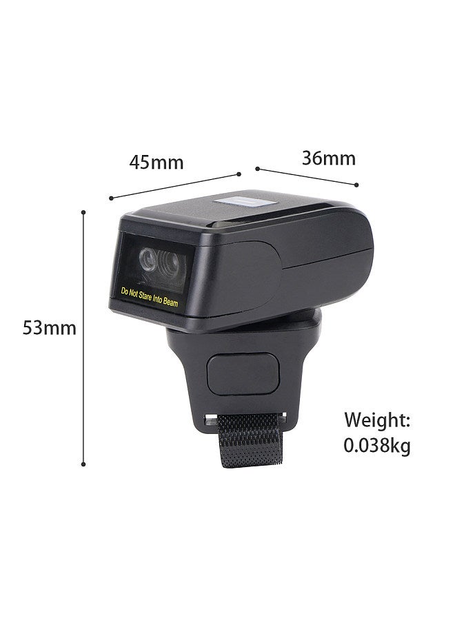 Generic 2D Barcode Scanner Portable Finger Handheld Wearable Ring 1D 2D Bar Code Reader BT+2.4G Wireless and Wired Connection  - Image 3