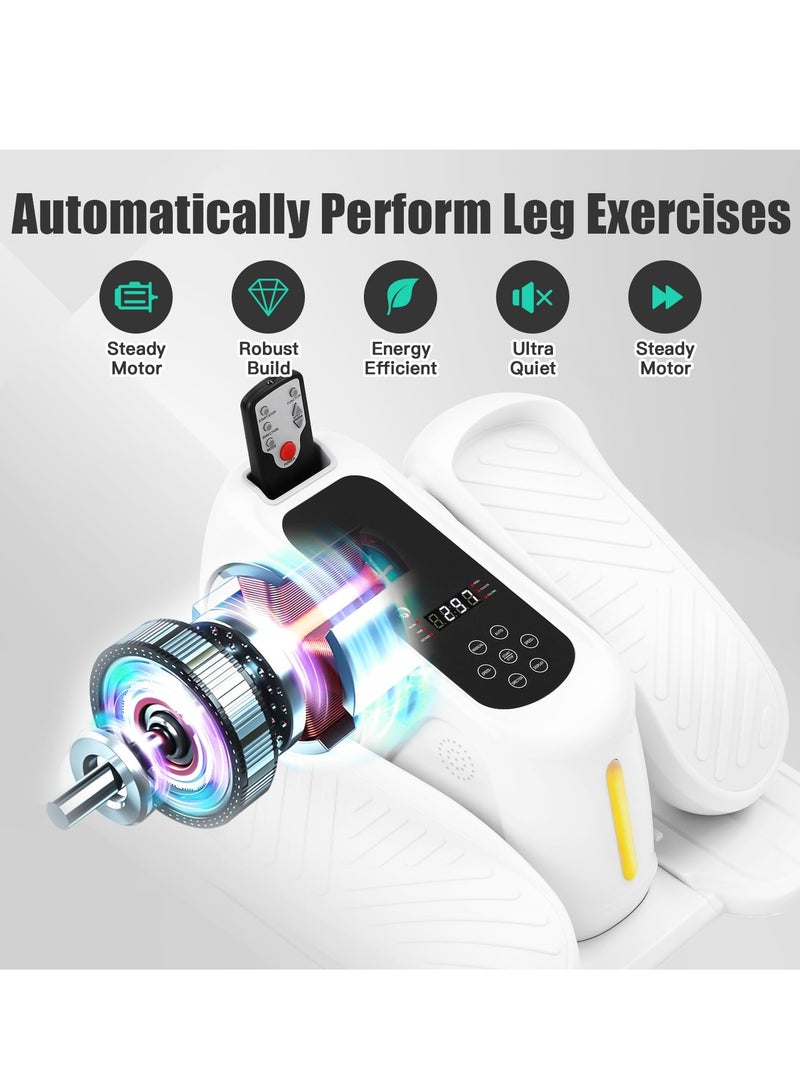 XiuWoo Under Desk Elliptical Exercise Machine, Electric Ellipse Leg Exerciser with 12 Adj Speed, Quiet Portable Seated Pedal Exerciser, Remote Control - Image 3