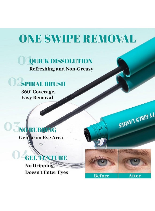 يوكانبي مجموعة ماسكارا سوداء ومزيلة من يوكانبي، ماسكارا زيتية مقاومة للماء مع جل مزيل للرموش للعيون الحساسة، كثافة وطول، لا تتقشر، لا تلطخ، لا تتكتل، إزالة لطيفة، فيتامين إي - Image 4