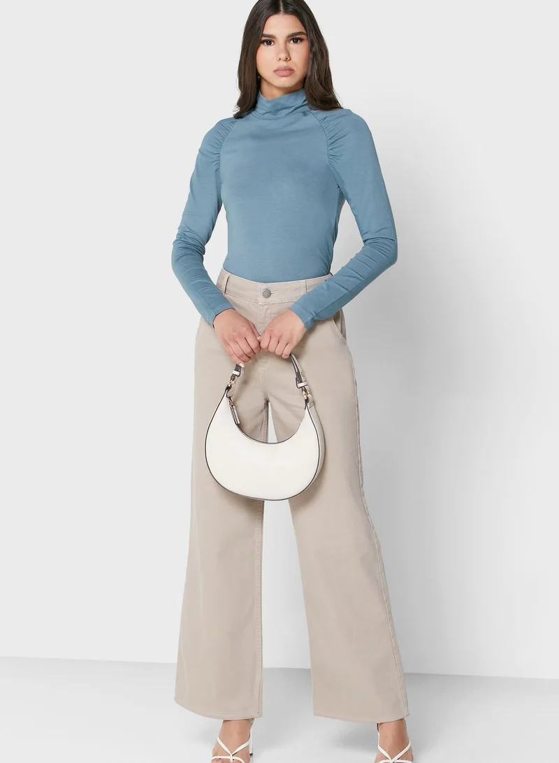 ALIGNE High Neck Ruched Top