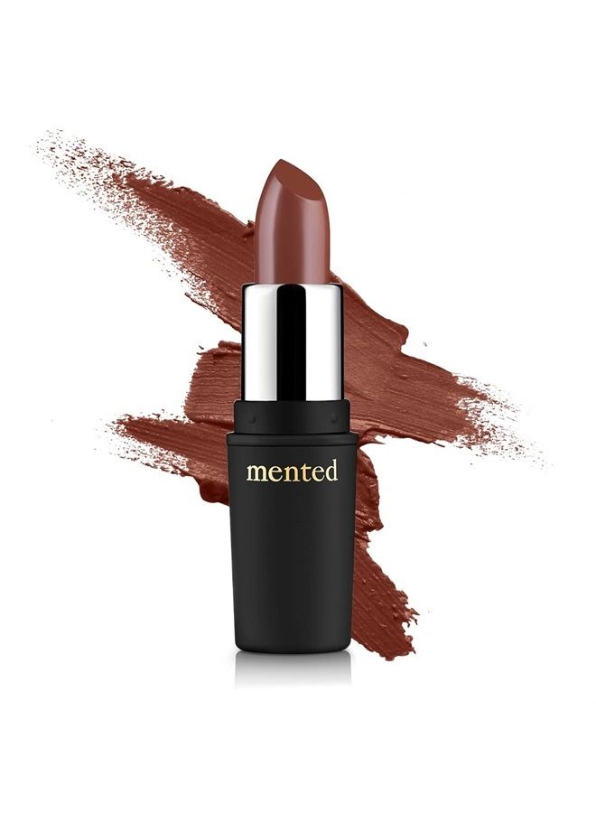 Mented Cosmetics | Semi Matte Nude Lipstick, Foxy Brown | Vegan, Paraben-free, Cruelty-free | Red and Brown, Dark, Long Lasting Lipstick - Image 1