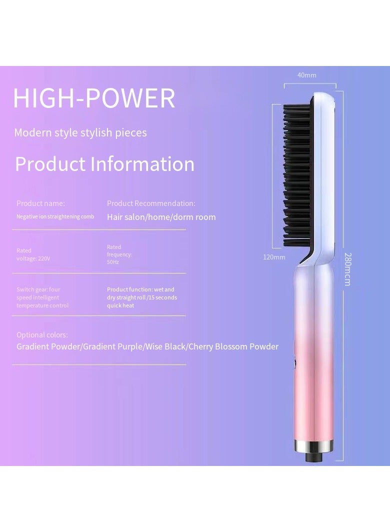 general Mini Ionic Straightening Comb – Travel-Friendly Straightener & Curler for Men/Women, Dual-Use Hair Styling Tool - Image 4