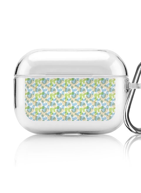 Classic Clear printed Case for Apple AirPods Pro 2nd Generation Thin Transparent Cover [Designed for Apple AirPods Pro 2nd Generation] - Floating Ameoba
