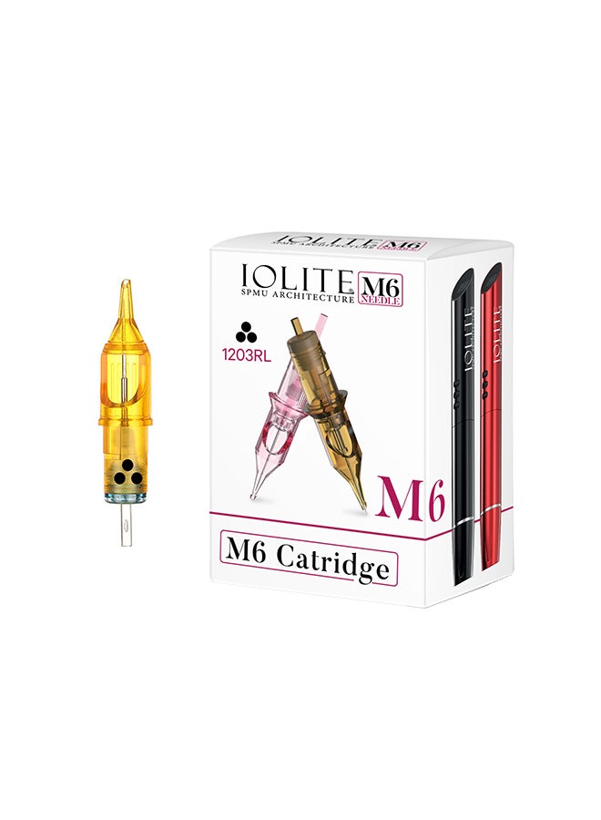 IOLITE 10- Pieces Tattoo Cartridge Needles, Pen SPMU Machine M6 Disposable Universal - 1203RL - Image 1