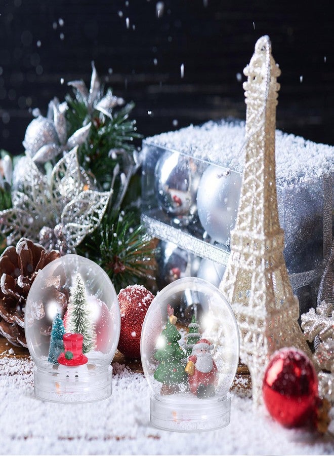 BESTOYARD 15 Pack 3-Inch Snow Globes DIY Clear Plastic Water Globe with Screw Off Cap Jar for Christmas Winter Crafts Home Decoration Kit - Image 3