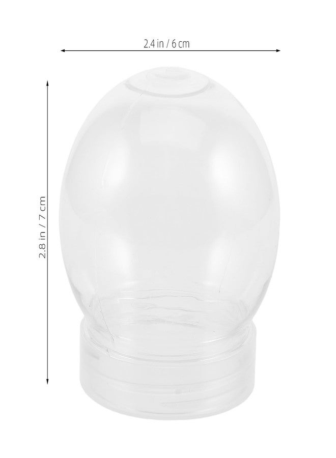 BESTOYARD 15 Pack 3-Inch Snow Globes DIY Clear Plastic Water Globe with Screw Off Cap Jar for Christmas Winter Crafts Home Decoration Kit - Image 2