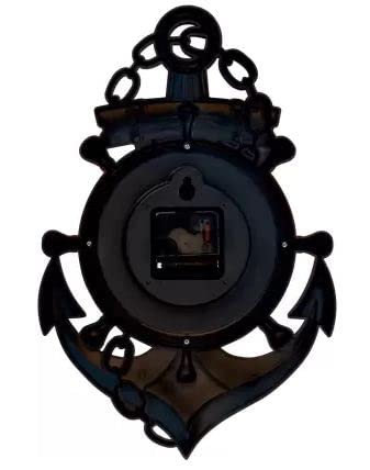 Kadio Analog 39 cm X 26 cm Wall Clock (Black, with Glass, Standard) - Image 2