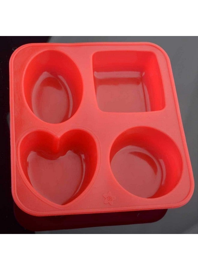 Stewit قالب صنع صابون على شكل دائرة ومربع وبيضاوي وقلب من سيليكون ستيويت، متعدد الألوان - Image 1