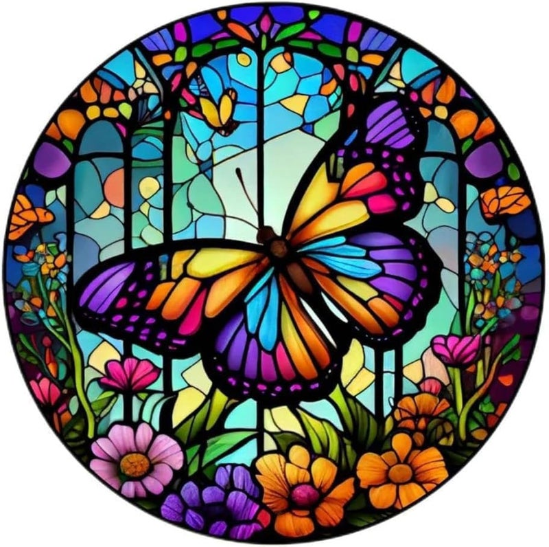 RYMILIE Diamond Painting Kits for Adults Butterfly Flowers DIY 5D Diamond Art Kits Full Drill Diamond Dots Paintings with Diamonds Gem Art and Crafts Home Decor 12x12inch