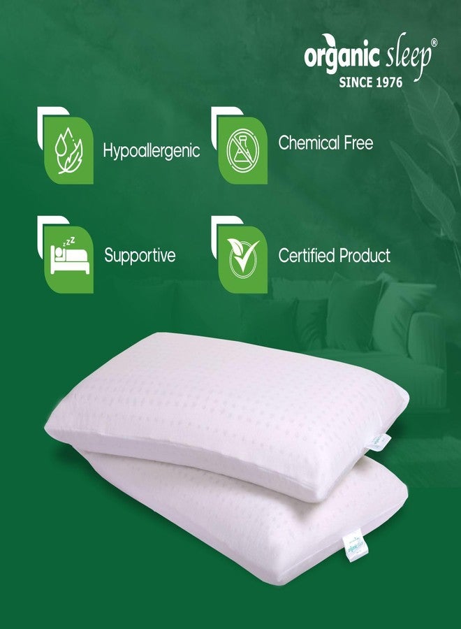 ORGANIC SLEEP Standard Pincore Pillow, 100% Natural Latex, Size 27x15x5 Inch, Pack of 1 with 100% Natural Cotton Cover, Pincore Technology & Bounce Back Property, Breathable, Supportive, Density 45 - Image 5