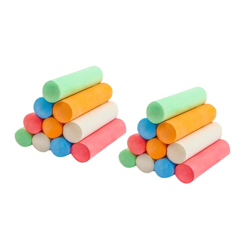 Jumbo Non Toxic Dustless Chalkboard Chalk Washable Safe for Kids Preschool 20 Pack - Image 2