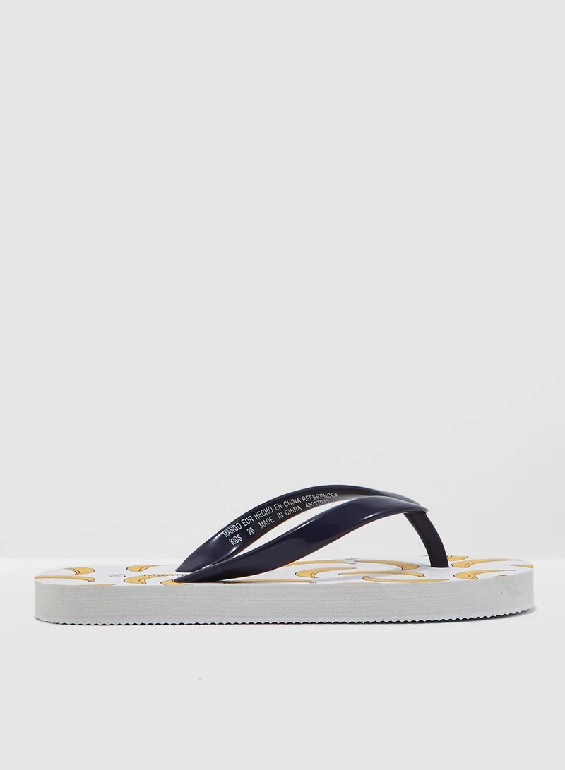 MANGO Youth Banana Print Slyde