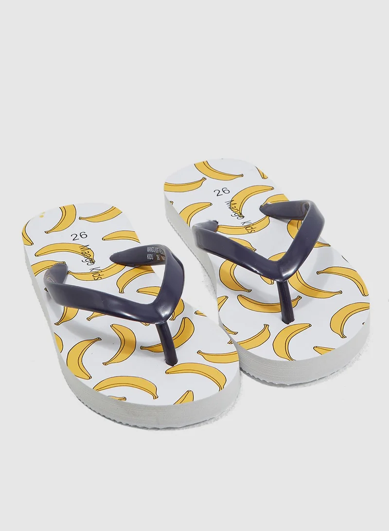 MANGO Youth Banana Print Slyde