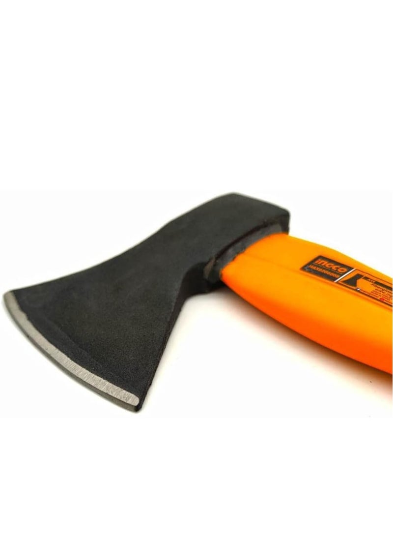 INGCO - INGCO 15-Inch Carbon Steel Chopping Axe Hammer with Fiberglass Handle – 600g, Model HAX0206008 | Sharp Forged Blade | Non-Slip Grip | Shock-Absorbing Handle | Protective Cover for Safe Storage - Image 1