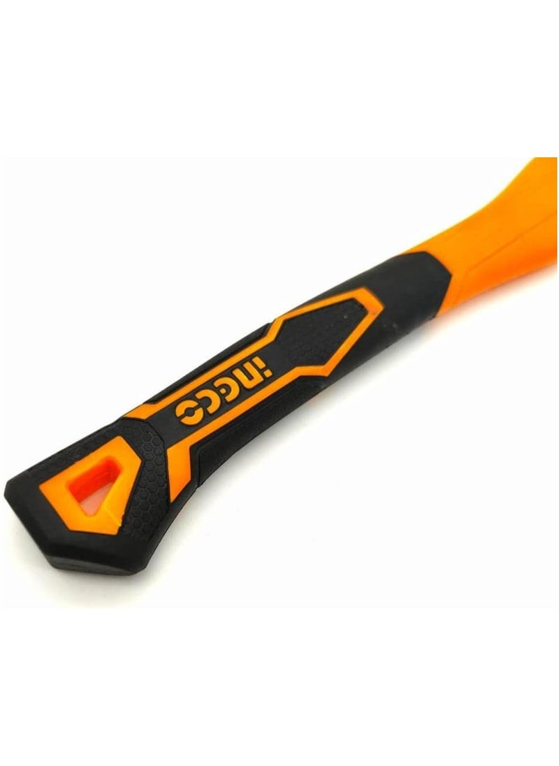 INGCO - INGCO 15-Inch Carbon Steel Chopping Axe Hammer with Fiberglass Handle – 600g, Model HAX0206008 | Sharp Forged Blade | Non-Slip Grip | Shock-Absorbing Handle | Protective Cover for Safe Storage - Image 1