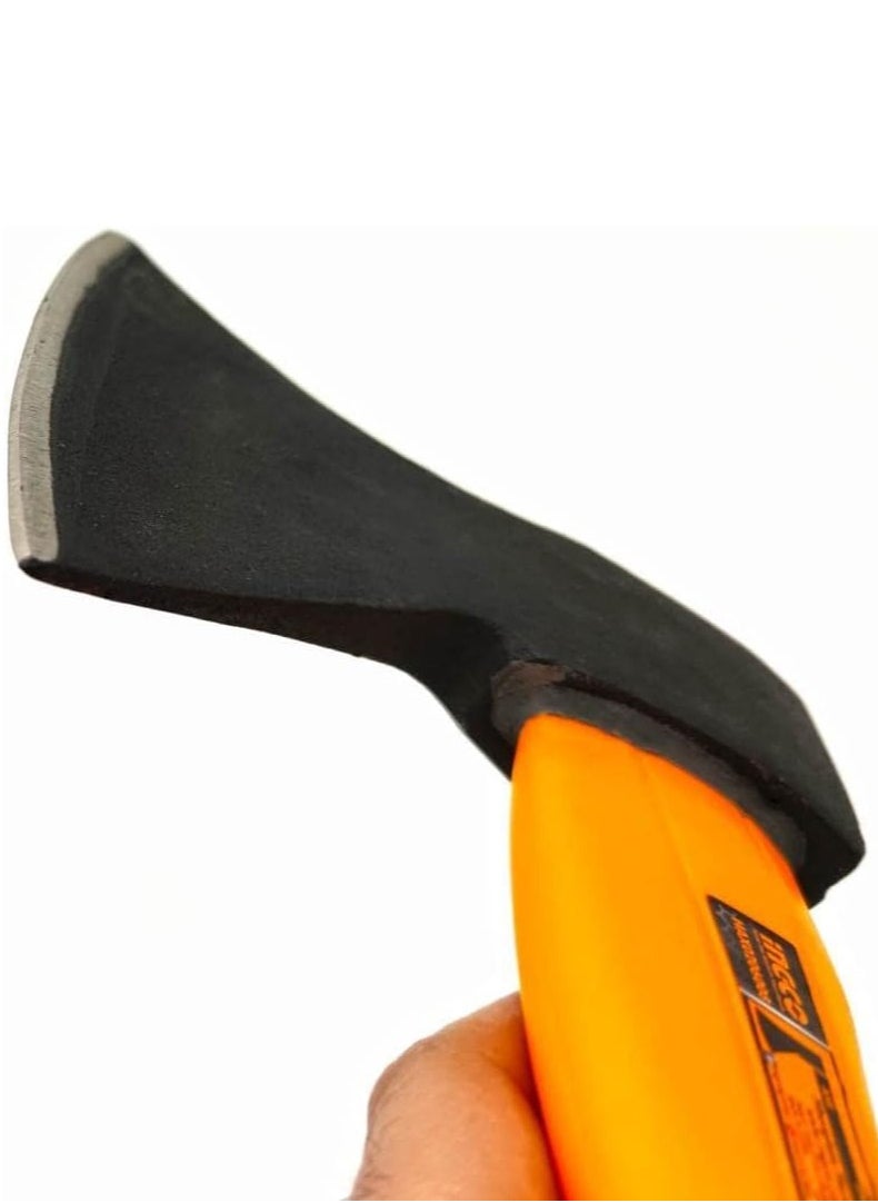 INGCO - INGCO 15-Inch Carbon Steel Chopping Axe Hammer with Fiberglass Handle – 600g, Model HAX0206008 | Sharp Forged Blade | Non-Slip Grip | Shock-Absorbing Handle | Protective Cover for Safe Storage - Image 1