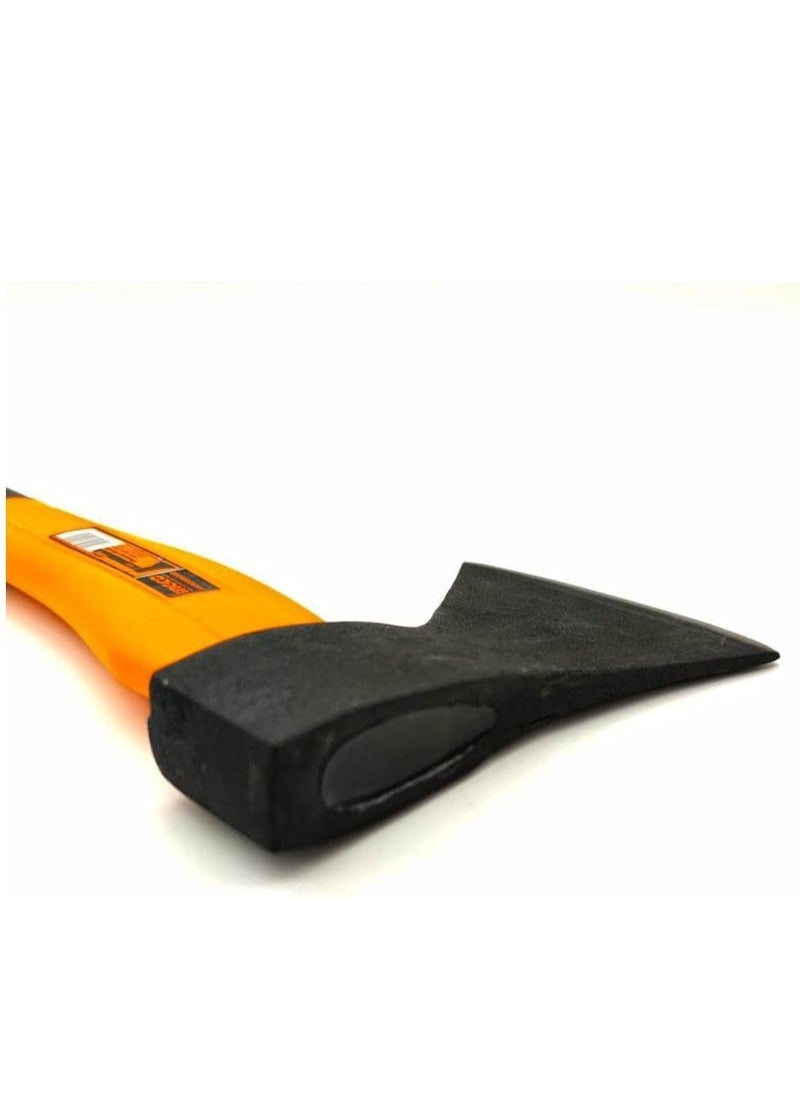 INGCO - INGCO 15-Inch Carbon Steel Chopping Axe Hammer with Fiberglass Handle – 600g, Model HAX0206008 | Sharp Forged Blade | Non-Slip Grip | Shock-Absorbing Handle | Protective Cover for Safe Storage - Image 1